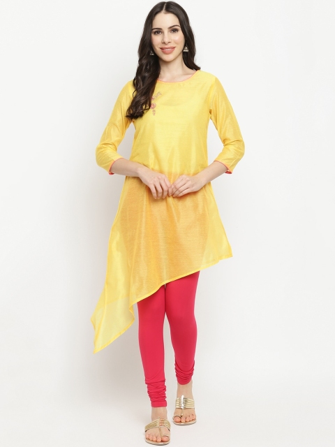 

IMARA Women Yellow A-Line Kurta