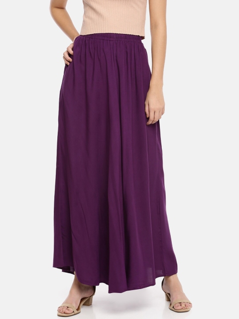 

GOLDSTROMS Women Purple Wide Leg Palazzos