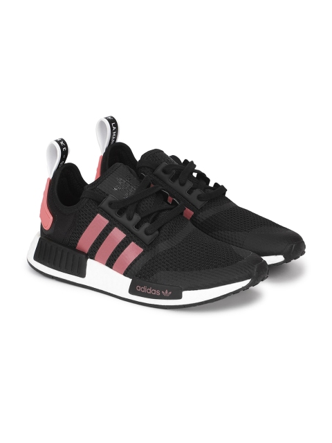 

ADIDAS Originals Men Black & Pink Woven Design NMD_R1 Sneakers