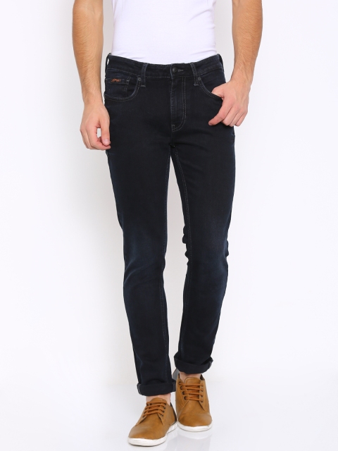 

Ed Hardy Men Navy Slim Fit Mid-Rise Jeans, Navy blue