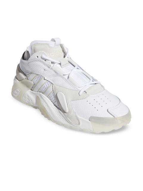 

ADIDAS Originals Men White Woven Design Leather STREETBALL Sneakers