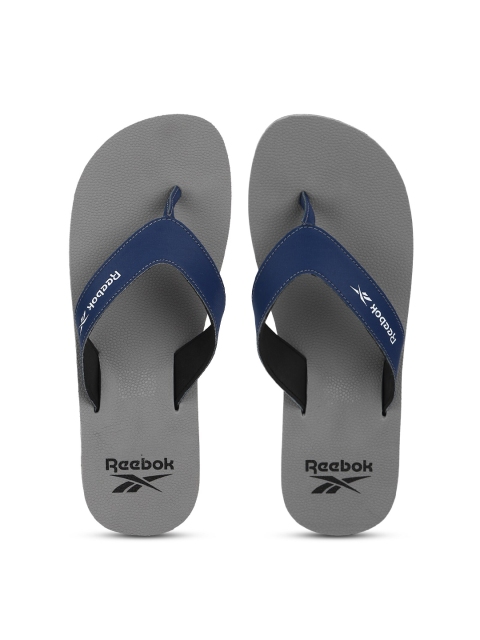 

Reebok Men Grey & Navy Blue SUPER SOFT Thong Flip-Flops