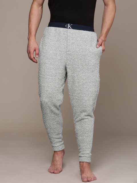 

Calvin Klein Underwear Men Grey Melange Fleece Jogger Lounge Pants