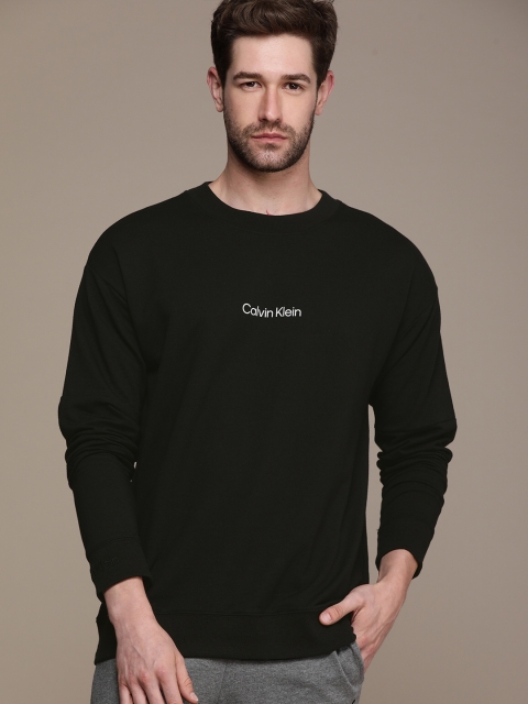 

Calvin Klein Underwear Men Black Printed Round Neck Lounge Tshirt