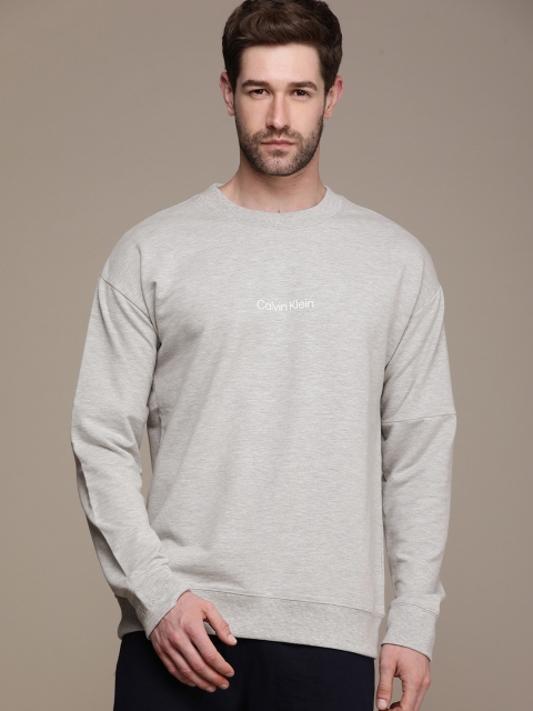 

Calvin Klein Underwear Men Grey Printed Round Neck Lounge Tshirt
