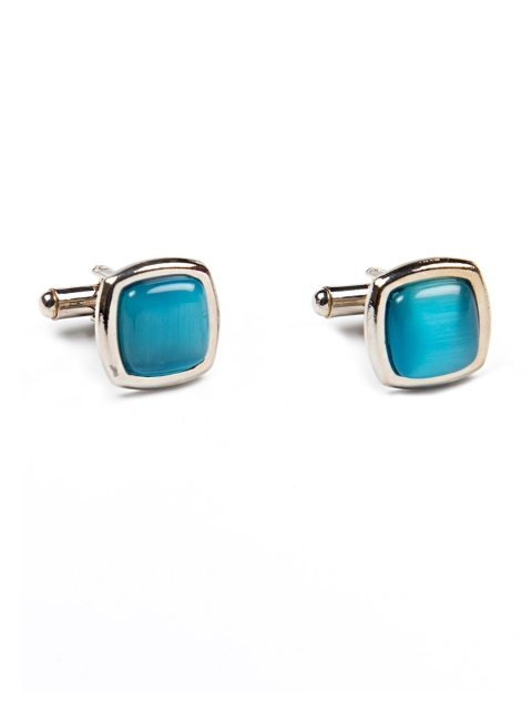 

Tossido Silver-Toned & Blue Cufflink