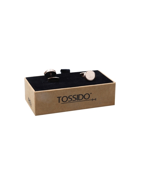 

Tossido Gold-Toned & Beige Round Cufflinks