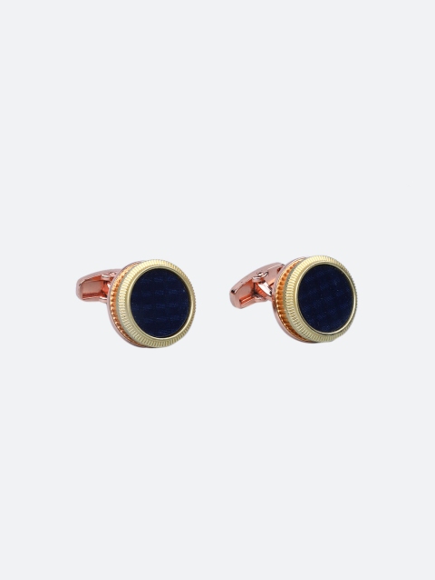 

Tossido Gold-Toned & Navy Blue Cufflink