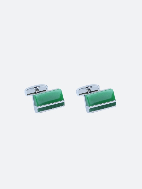 

Tossido Green & Silver-Toned Cufflink