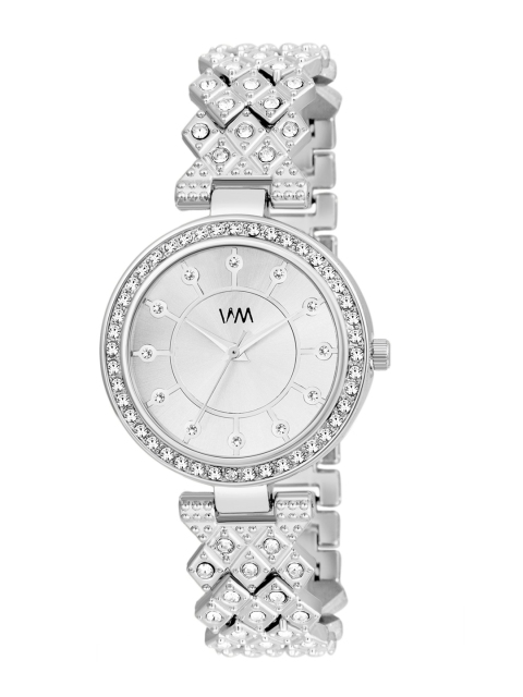 

Watch Me Women Silver-Toned Embellished Dial & Silver Toned Analogue Watches PP-034