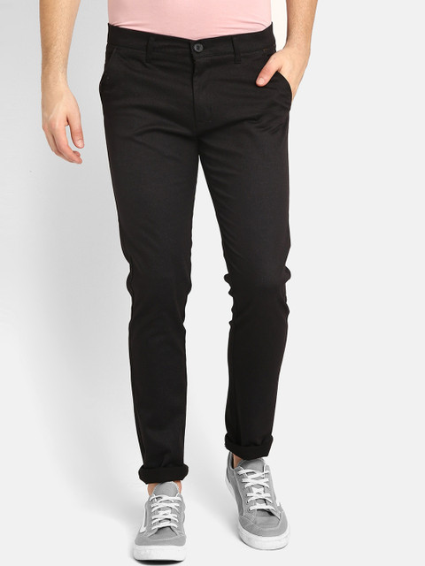 

V2 Value & Variety Men Black Chinos Trousers