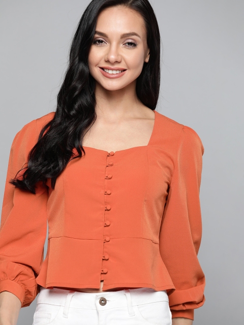 

M&H Our Water Rust Orange Solid A-Line Sustainable Top