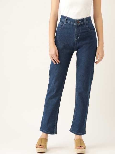 

PARIS HAMILTON Women Navy Blue Straight Fit High-Rise Stretchable Jeans