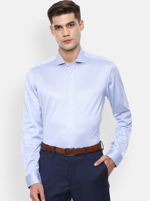 

Luxure by Louis Philippe Men Blue Slim Fit Pure Cotton Formal Shirt