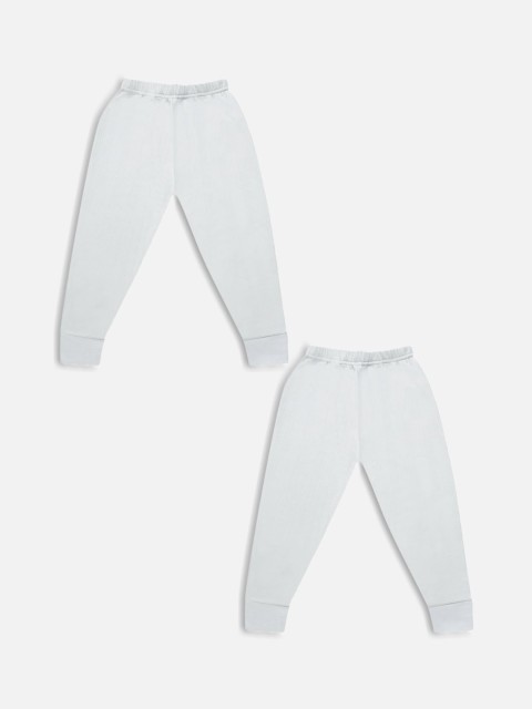 

Miss & Chief Kids Pack Of 2 White Solid Thermal Bottoms