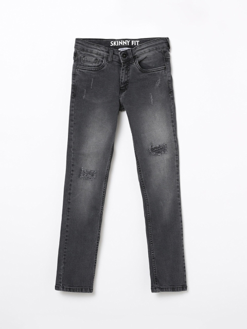 

Denimize by Fame Forever Boys Grey Skinny Fit Mildly Distressed Heavy Fade Jeans