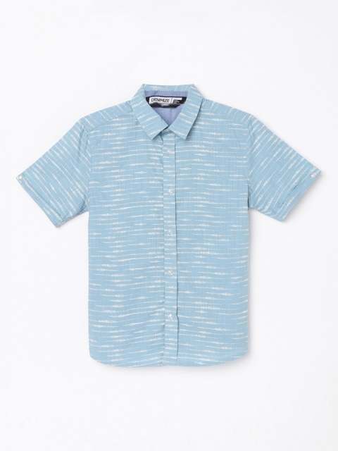 

Denimize by Fame Forever Boys Blue Slim Fit Casual Shirt