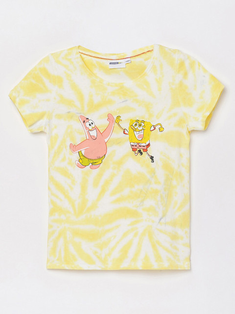 

Denimize by Fame Forever Girls Yellow Printed T-shirt