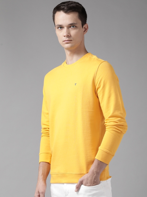 

Van Heusen Men Yellow Solid Sweatshirt