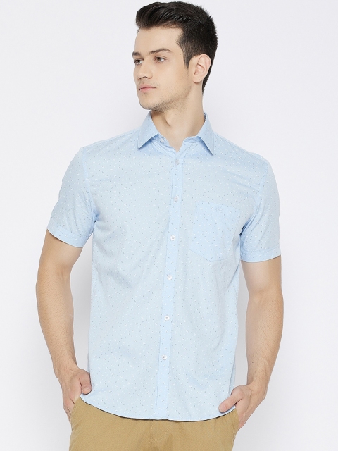 

Crimsoune Club Men Blue Slim Fit Printed Casual Shirt