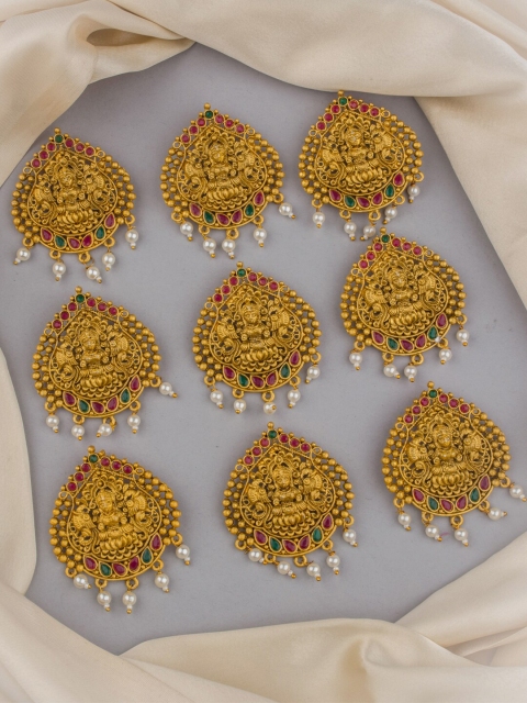 

Alankruthi Women Gold-Toned & White Stone Beads Choti
