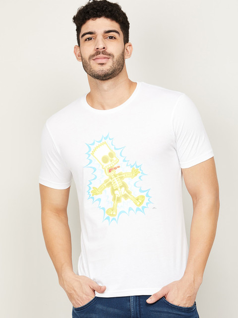 

Fame Forever by Lifestyle Men White and Yellow Graphic Printed T-shirt