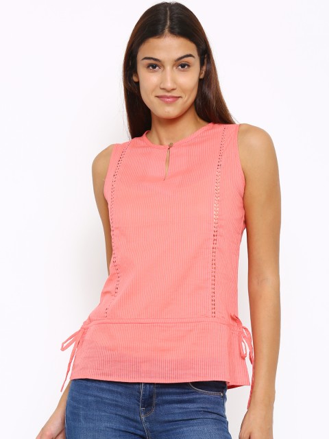 

Style Quotient Women Pink Striped Top