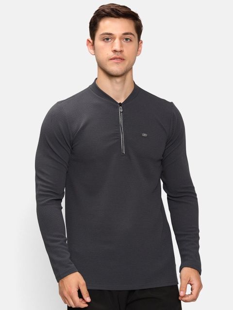 

V2 Value & Variety Men Grey High Neck T-shirt