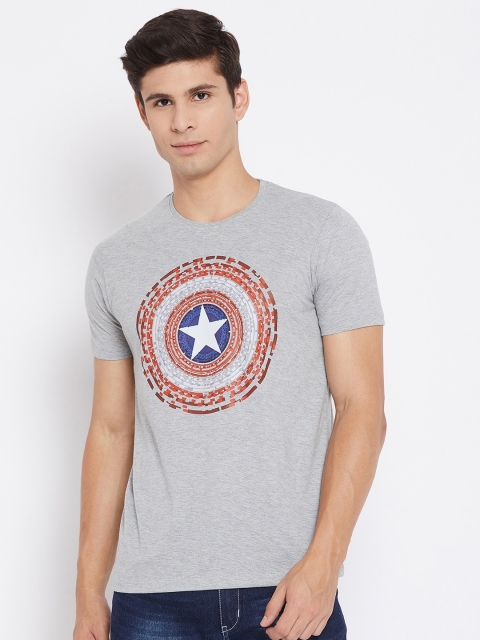 

Marvel by Wear Your Mind Men Grey Marvel Printed T-shirt