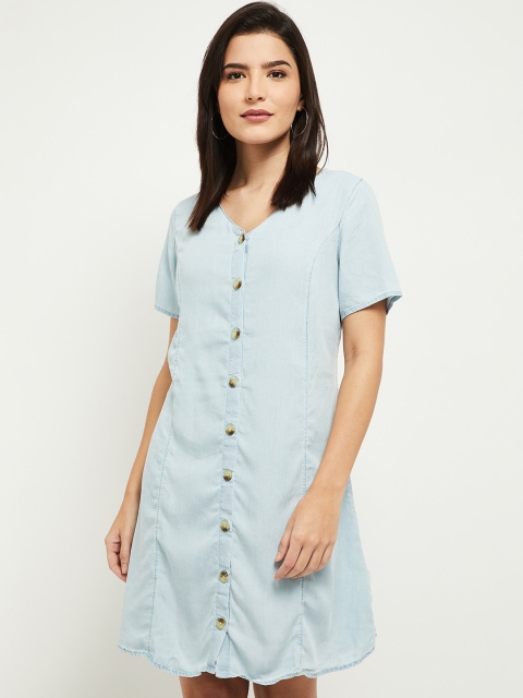 

max Women Blue A-Line Dress