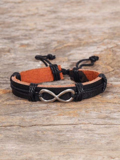 

Ayesha Unknown Men Black Leather Bracelet