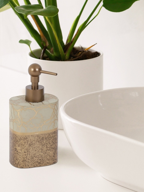 

OBSESSIONS Beige & Brown Textured Polyresin Alvina Soap Dispenser