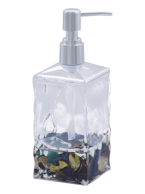 

OBSESSIONS Transparent & Brown Textured Agua Soap Dispenser