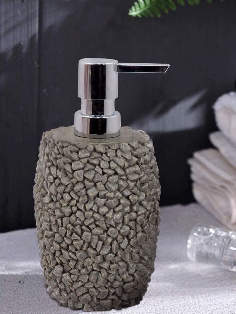 

OBSESSIONS Grey Textured Alvina Soap Dispenser