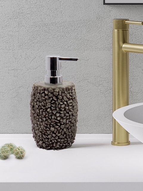 

OBSESSIONS Brown Alvina Soap Dispenser, Gold