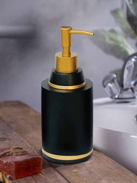 

OBSESSIONS Black & Gold-Toned Solid Alvina Soap Dispenser