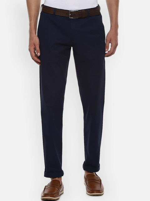 

Louis Philippe Sport Men Navy Blue Slim Fit Trousers