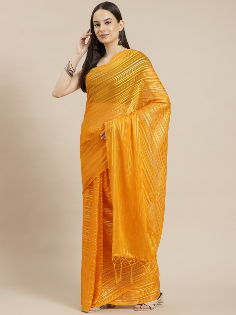 

Havida Sarees Mustard Striped Ready to Wear Saree