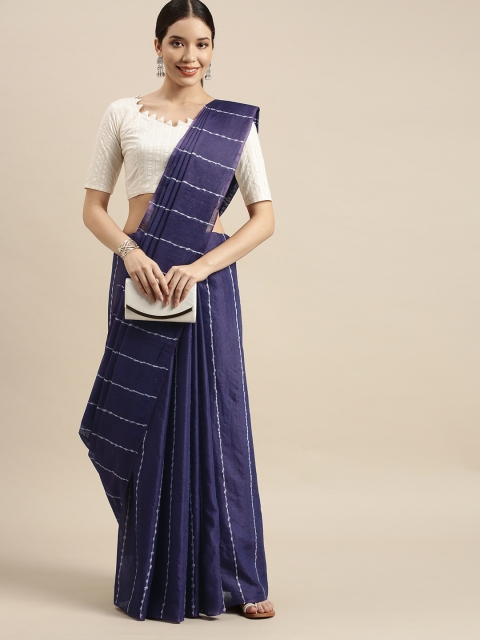 

swatika Purple Striped Art Silk Muga Saree