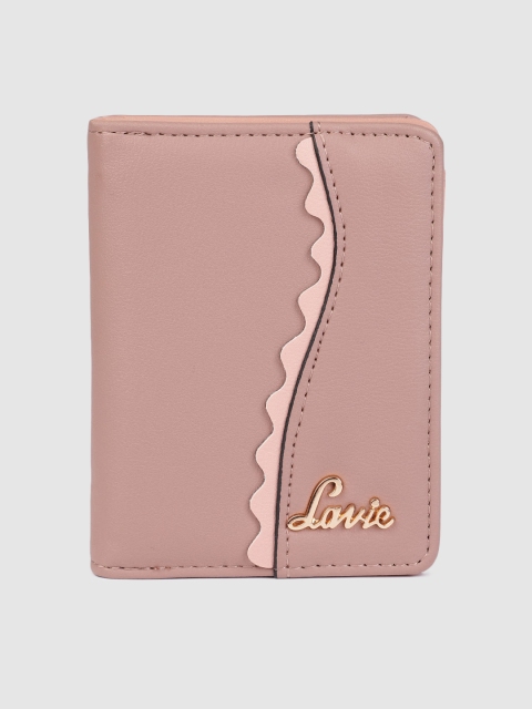 

Lavie Women Pink PU Zip Around Wallet