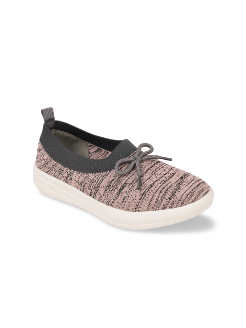 

Rocia Women Pink Woven Design Ballerinas with Bows Flats