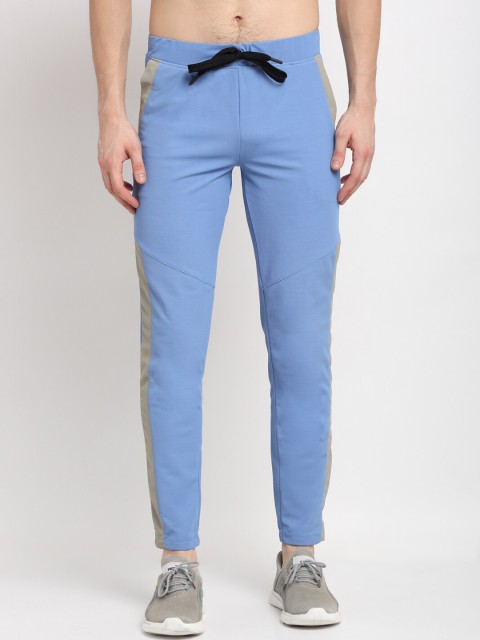 

NEUDIS Men Blue Solid Slim-Fit Track Pants