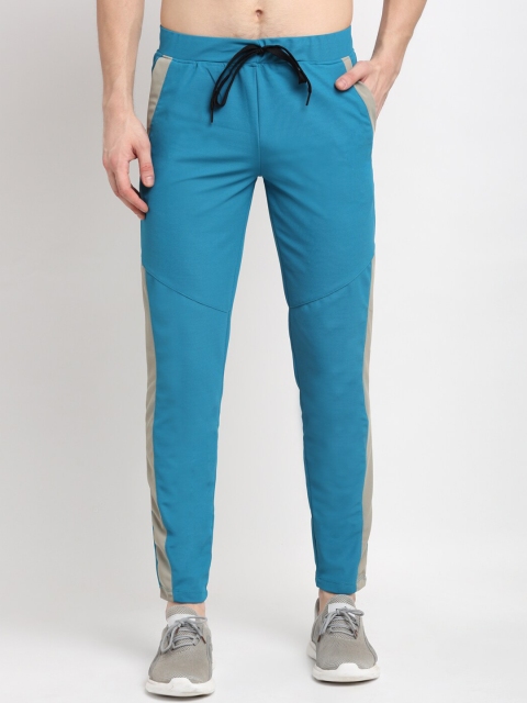 

NEUDIS Men Blue Structured Slim-Fit Track Pants