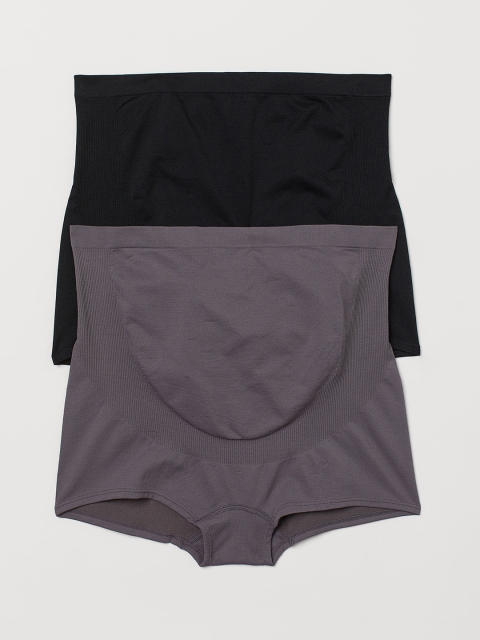 

H&M Women Pack Of 2 Seamless Shortie Briefs 0887370003, Black