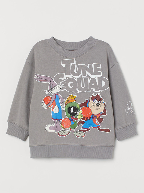 

H&M Boys Grey Oversized Printed Sweatshirt