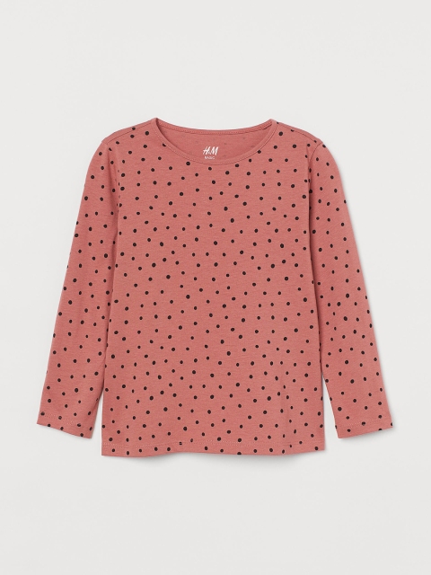 

H&M Girls Printed Cotton Jersey Top, Pink