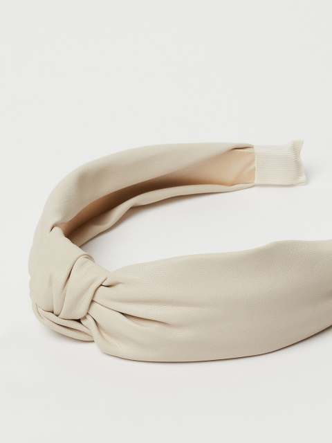 

H&M Women Beige Knot-Detail Alice Band