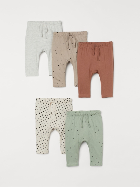 

H&M Boys Pack Of 5 Printed Trousers, White