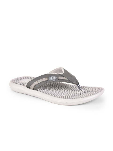 

Liberty Men Grey & White Rubber Thong Flip-Flops