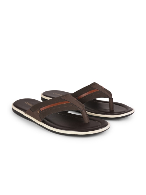 

Liberty Men Brown & Cream-Coloured Rubber Thong Flip-Flops